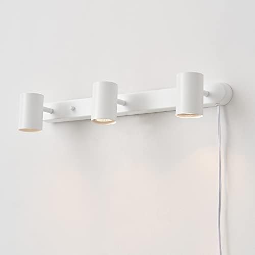 Globe Electric Dale 3-Light Track Lighting with Plug-In Design