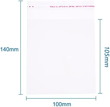 Fashewelry 1000Pcs Clear Self-Sealing Cello Bags
