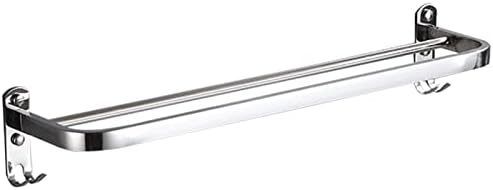 30cm and 40cm Wall Mounted Towel Rail with Hooks
