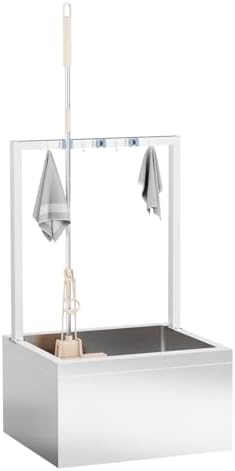 Tongmo Stainless Steel Mop Sink with Tool Rack