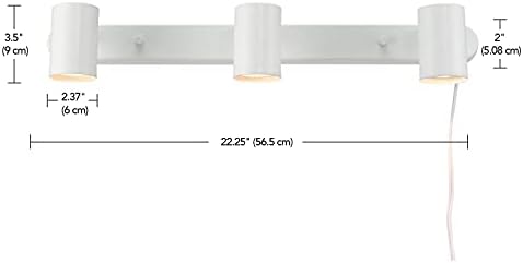 Globe Electric Dale 3-Light Track Lighting with Plug-In Design