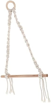 DOITOOL Wooden Toilet Paper Holder with Rope Design