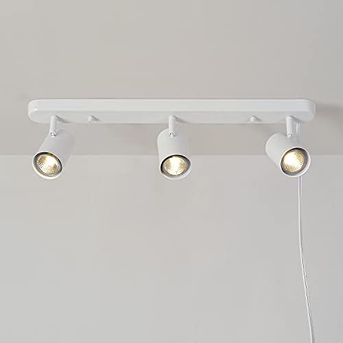 Globe Electric Dale 3-Light Track Lighting with Plug-In Design