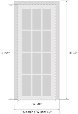 SARTODOORS Pantry Door 28x80 with Hardware