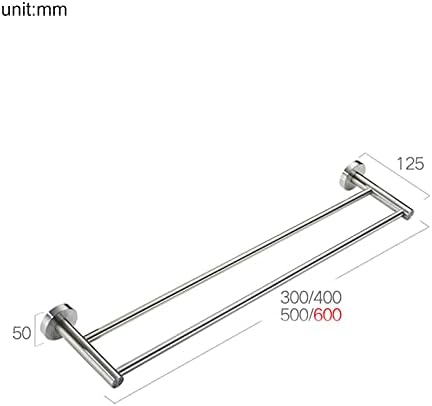 TiStm Wall Mounted Towel Rail Stainless Steel Brushed Finish