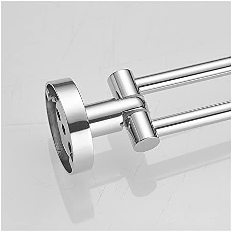 ANNBKA Rotating Towel Bar with Double Ring Holder