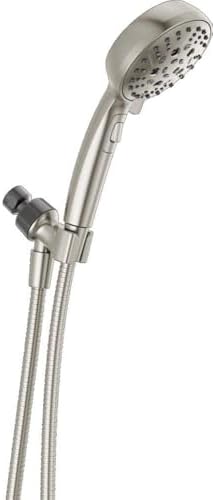 Delta H2Okinetic 6-Spray Handheld Shower Head with Hose Brushed Nickel