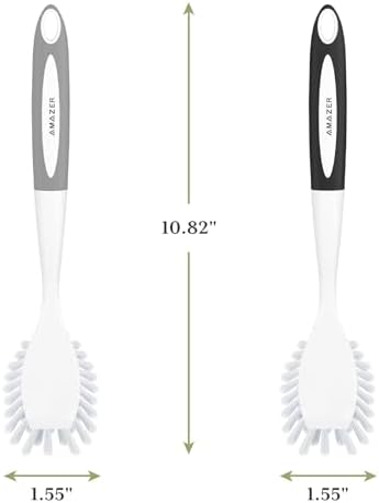 Amazer Dish Brush 2 Pack with Handle and Scrubber