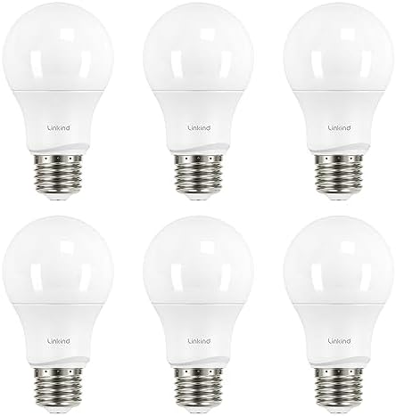 Linkind A19 LED Bulbs 60W Equivalent 6-Pack