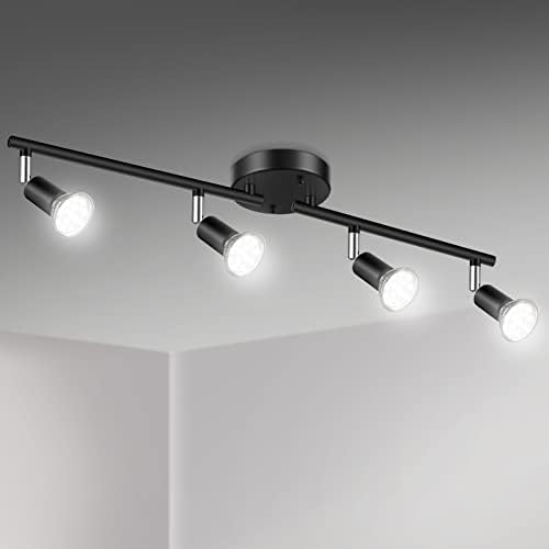 Unicozin 4 Light Track Lighting Kit Black