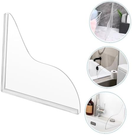 2Pcs Transparent Acrylic Water Barrier for Bathtubs Sinks 1