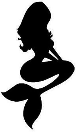 BooDecal Girl Mermaid Silhouette Wall Decal 22x37 Inches