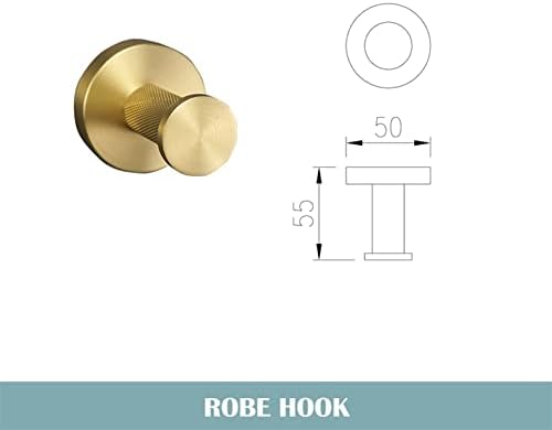 ANNBKA Brushed Gold Towel Bar with Robe Hook