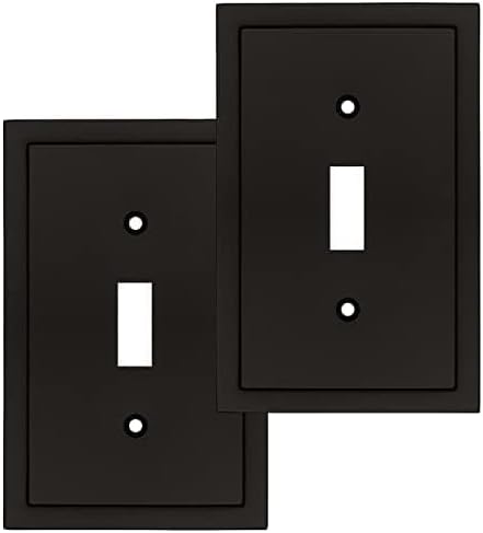 Henne Bery Modern Edge Decorative Wall Plate Matte Black 2PK