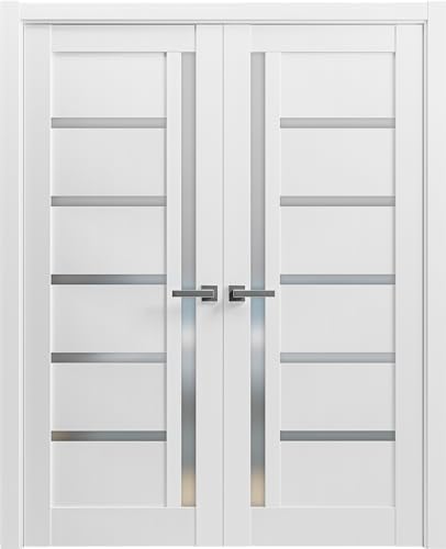 SARTODOORS French Double Panel Lite Doors 60x96 with Hardware
