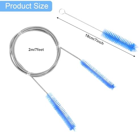 XIHIRCD 7Ft CPAP Hose Cleaning Brush with 7 Mask Brush Double-Ended Design