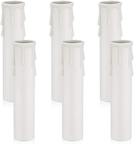 DiCUNO E12 Candle Socket Covers 6 Pcs 4 Inch Candelabra Base Plastic Sleeves