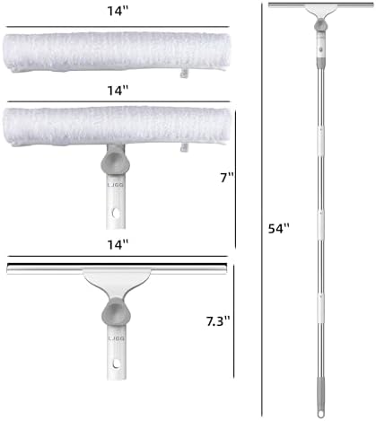 LJGG Window Squeegee Kit with 54 Extendable Pole