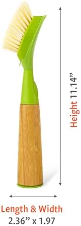 Full Circle Suds Up Soap Dispensing Dish Brush with Bamboo Handle