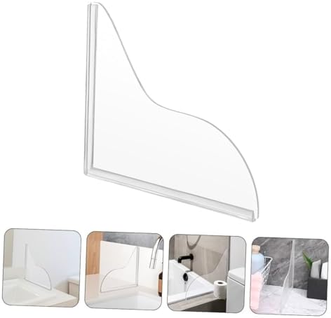 2Pcs Transparent Acrylic Water Barrier for Bathtubs Sinks 1