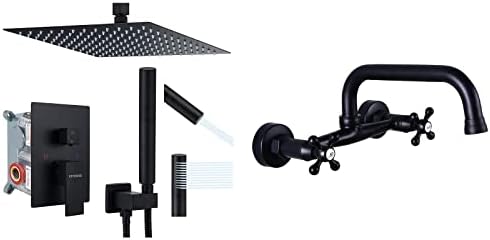 Gotonovo Touch On Kitchen Sink Faucet 2 Cross Handle Victorian Design