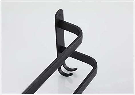 ALDEPO 80Cm Matte Black Towel Rail Shelf