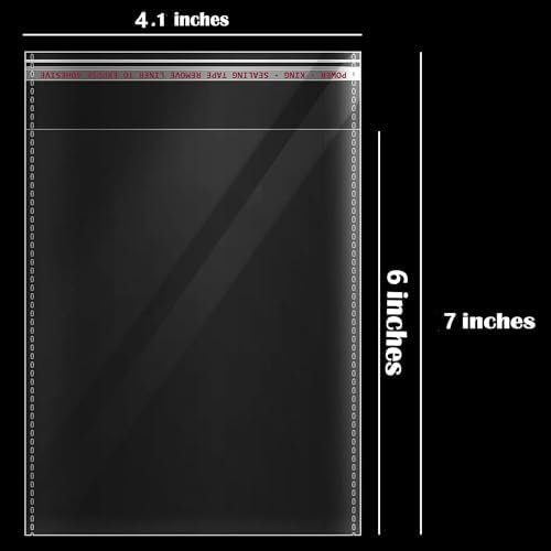 DTmasao 4x6 Inches 200 Pcs Clear Self-Sealing Cellophane Bags