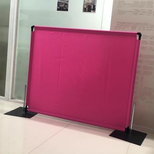 XPLKQXE Foldable Safety Barricade 22x315in PVC Frame Pink 1pcs