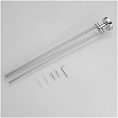 ANNBKA Rotating Towel Bar with Double Ring Holder