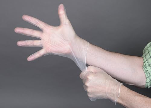 AmazonBasics Daxwell Vinyl Gloves Powdered 1
