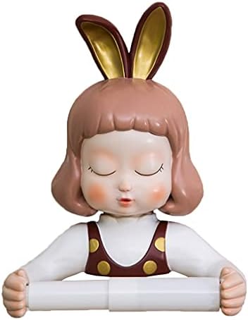 Cute Girl Toilet Paper Holder Wall Decor