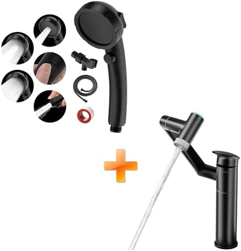 SINGSUO High Pressure Shower Head 1080 Rotatable Faucet Set
