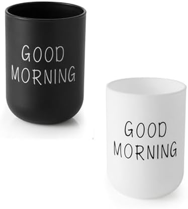 VUULDOO Minimalist Mouthwash Cup 300ml Black White