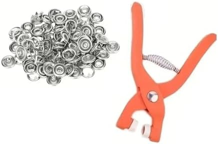 Buckle Rivet Buttons Metal Pliers Set with 50 Rivet Buckles