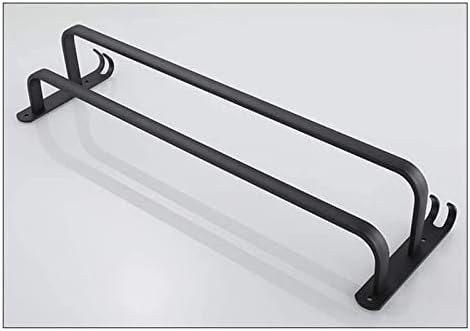 ALDEPO 80Cm Matte Black Towel Rail Shelf