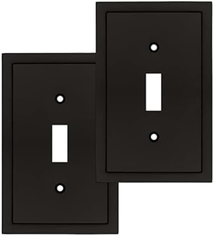 Henne Bery Modern Edge Decorative Wall Plate Matte Black 2PK