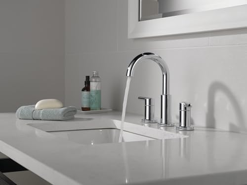 Delta Nicoli Widespread Bathroom Faucet 3 Hole Chrome 2 Handle