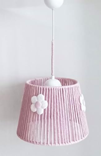 Pink Macram Handmade Chandelier Decor