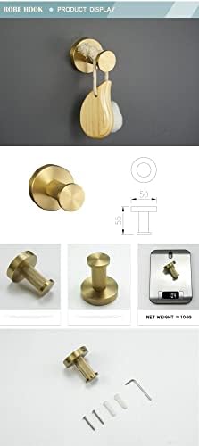 ANNBKA Brushed Gold Towel Bar with Robe Hook