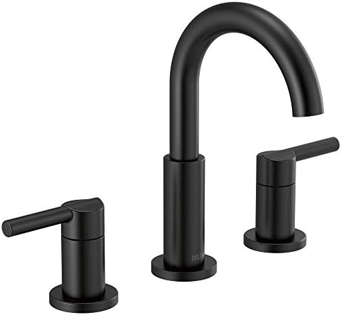 Delta Nicoli Widespread 3 Hole Matte Black Bathroom Faucet