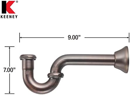 KEENEY K100VB Brass P-Trap with Deep Flange