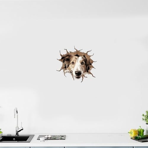 Peeking Borzoi Wall Decal 18x18in Removable