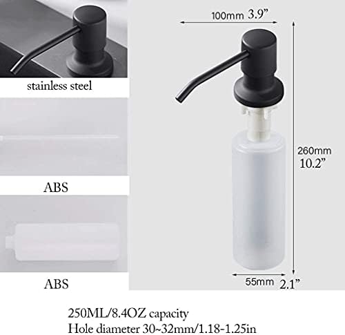 KAAZEE Brass Countertop Soap Dispenser 250ML Kitchen Sink Pump