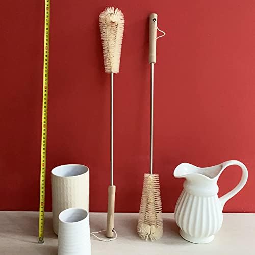 24 Inch Long Handled Brush Set with Nylon Bristle Heads