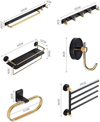 Bathroom Hardware Set with Towel Bar Robe Hook and Toilet Paper Holders