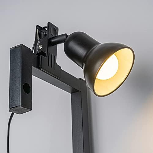 Kiven Dimmable Clip on Lamp with Timer and Adjustable Arm Black Finish