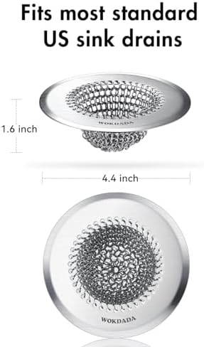 Wokdada Reversible Sink Strainer with 304 Stainless Steel