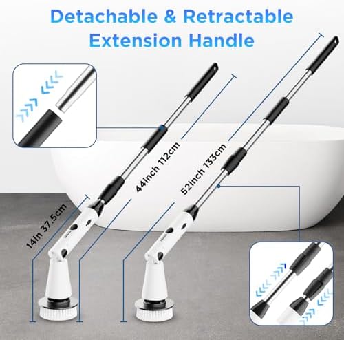 Swtroom Electric Spin Scrubber with 4 Brush Heads