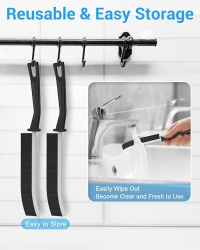 WINONLY Hard Bristle Crevice Cleaning Brush Set