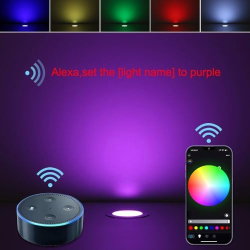 Smart LED Deck Light Kit 10-Pack IP67 Waterproof RGB